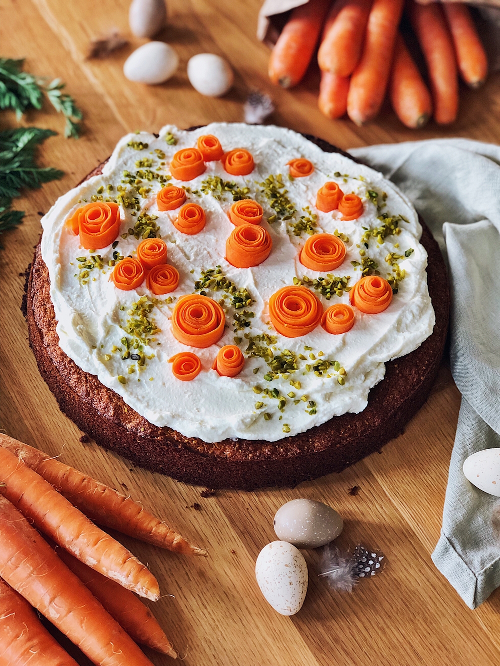 Feiner Karottenkuchen Mit Mascarpone-Frischkäse-Frosting